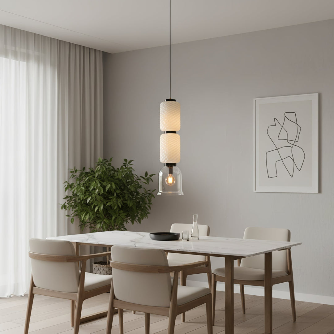 Textured Layered Glass Pendant Light - Vakkerlight