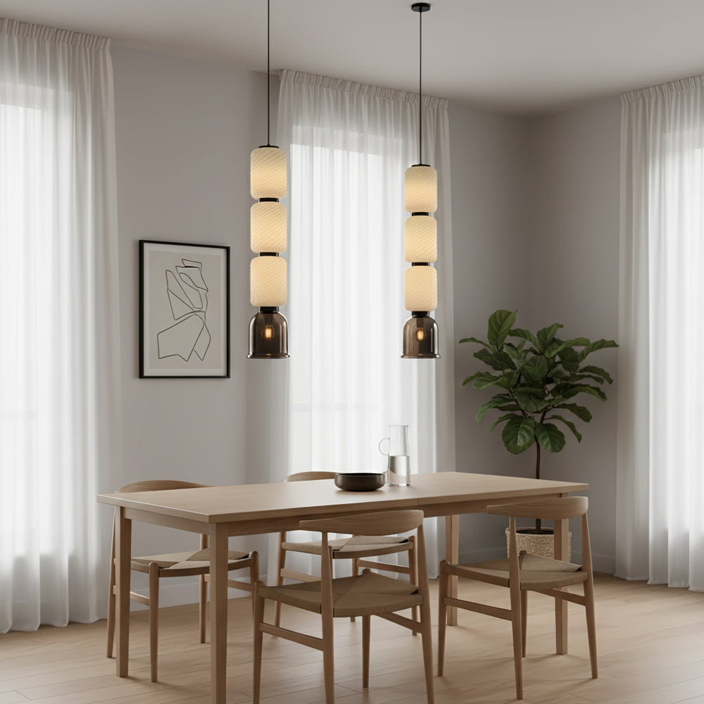 Textured Layered Glass Pendant Light - Vakkerlight