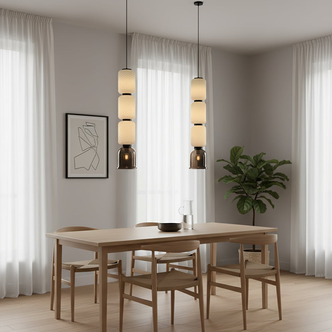 Textured Layered Glass Pendant Light - Vakkerlight