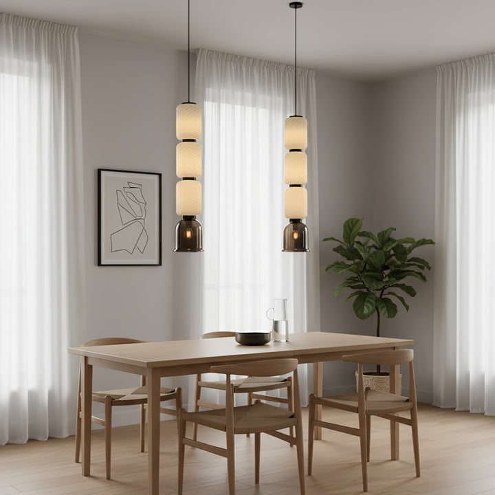 Textured Layered Glass Pendant Light - Vakkerlight