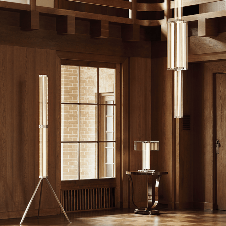 Hexagonal Glass Floor Lamp - Vakkerlight