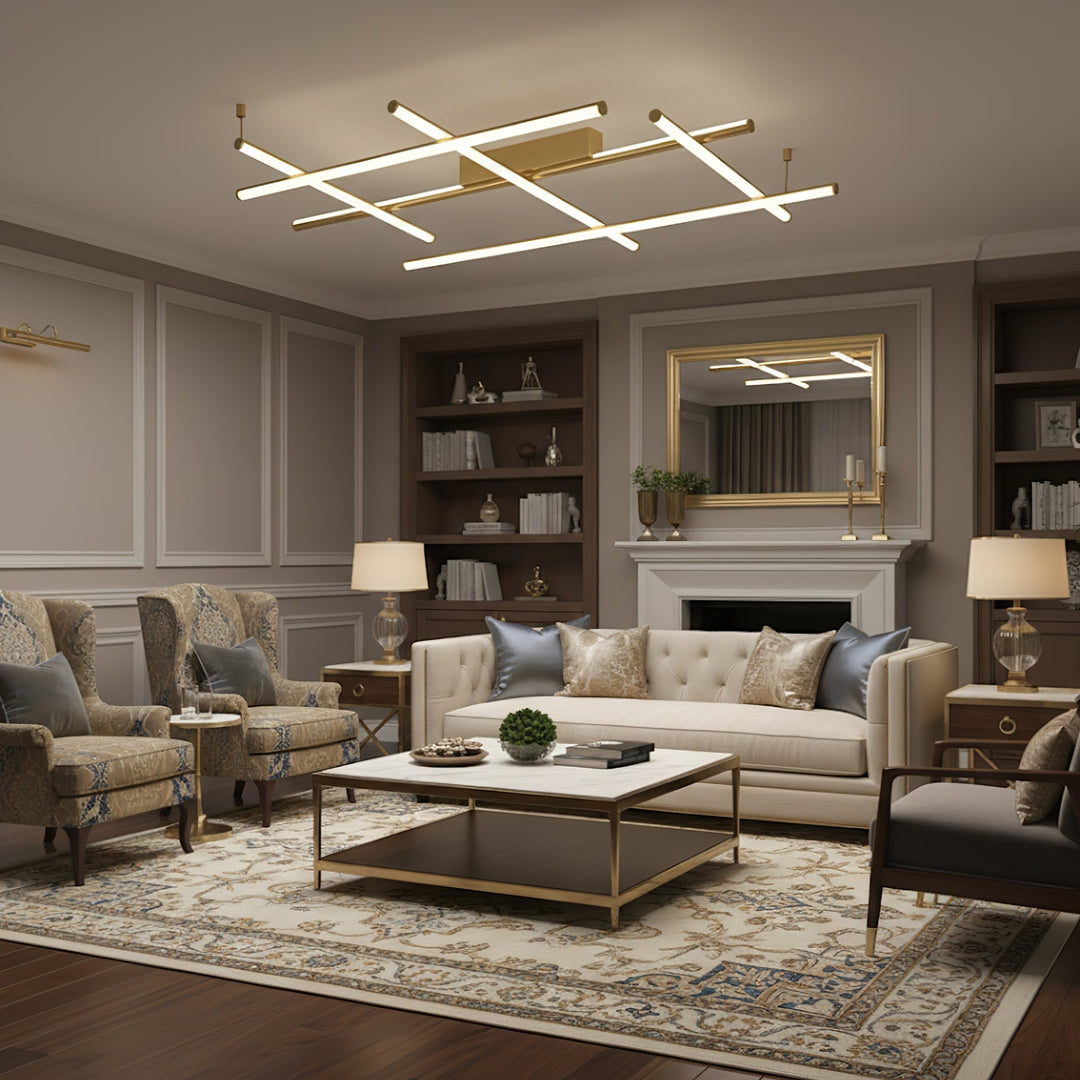 Geometric Linear Ceiling Lamp - Vakkerlight