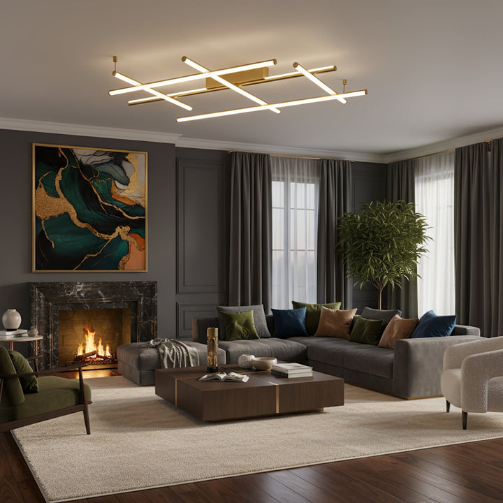 Geometric Linear Ceiling Lamp - Vakkerlight