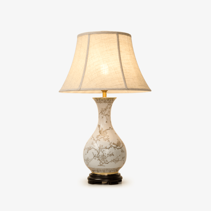 Floral Bird Ceramic Table Lamp - Vakkerlight