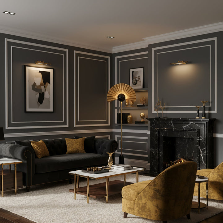 Gilded Fan Floor Lamp - Vakkerlight