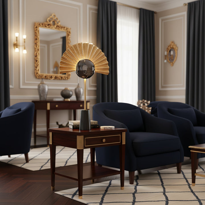 Gilded Fan Table Lamp - Vakkerlight