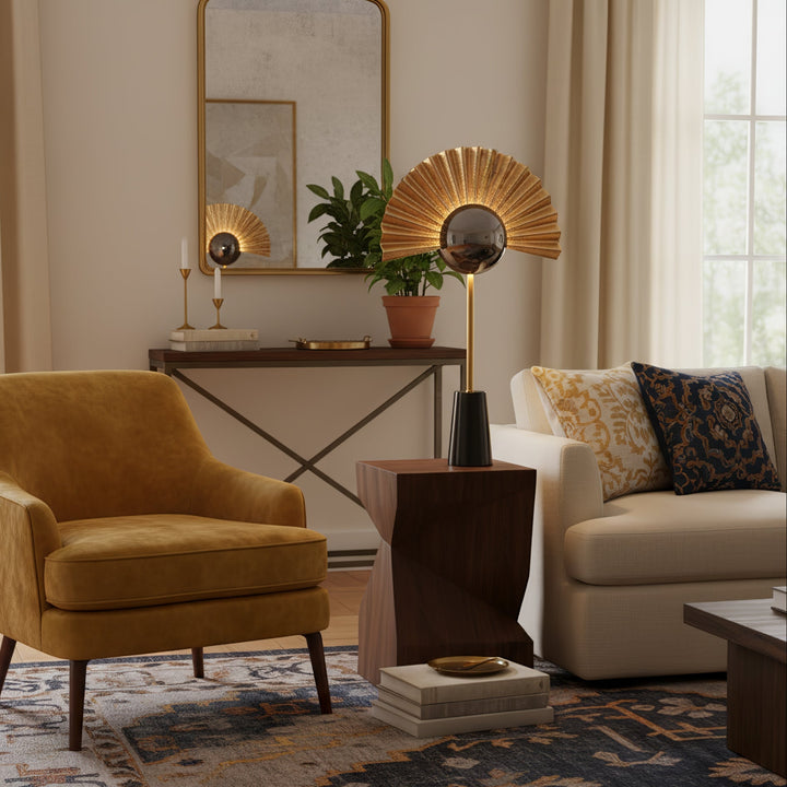Gilded Fan Table Lamp - Vakkerlight