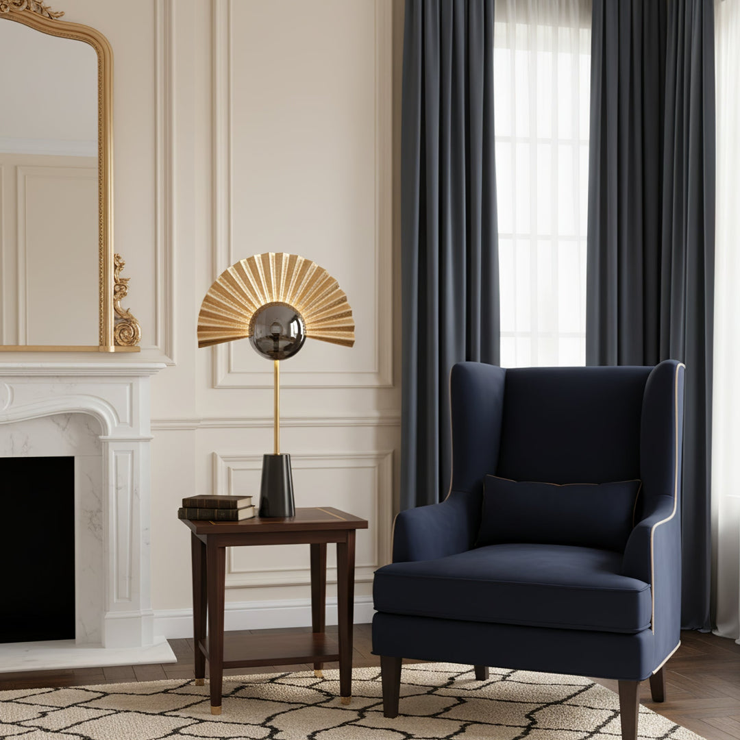 Gilded Fan Table Lamp - Vakkerlight