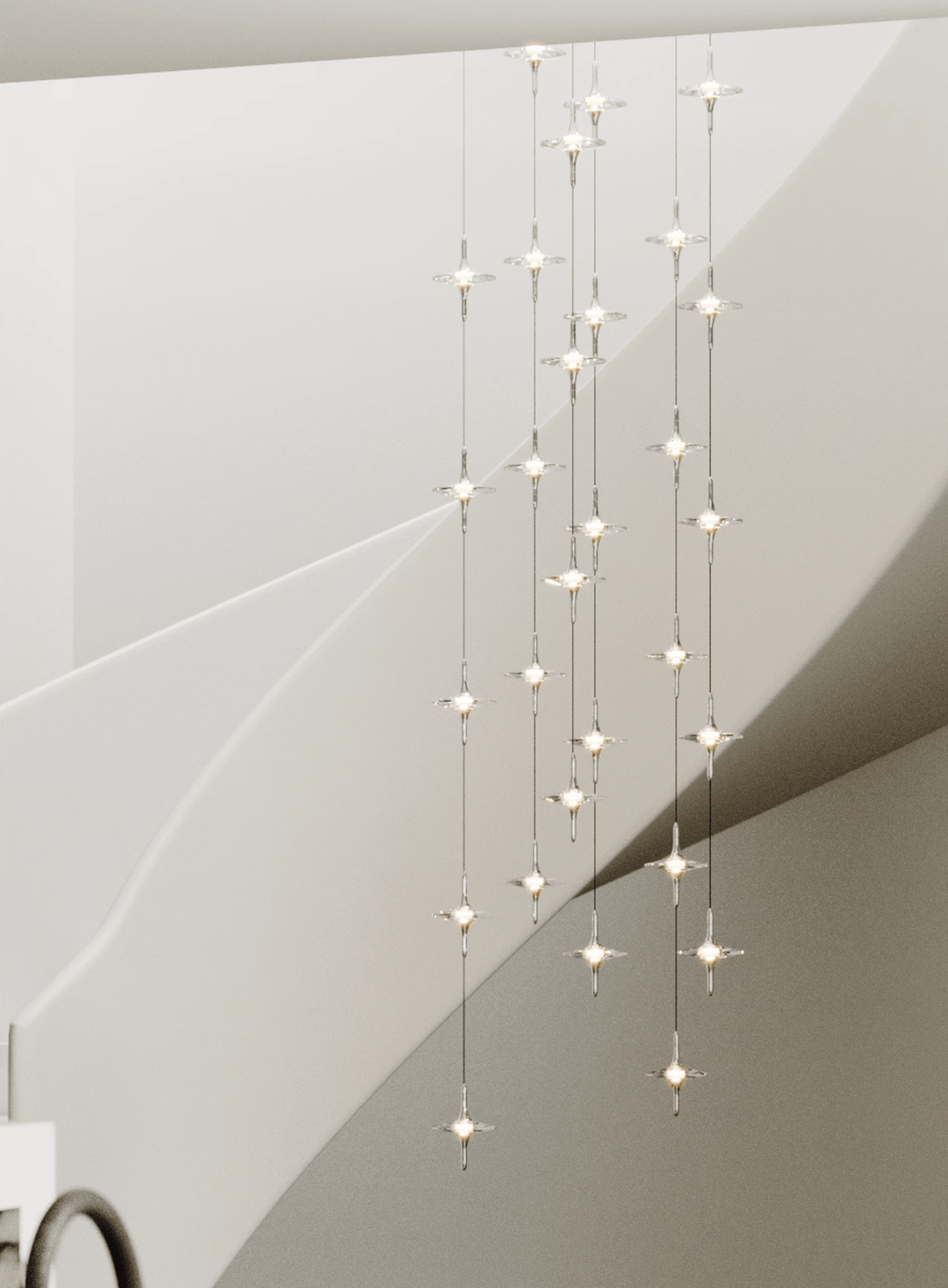 Starfall Staircase Chandelier - Vakkerlight