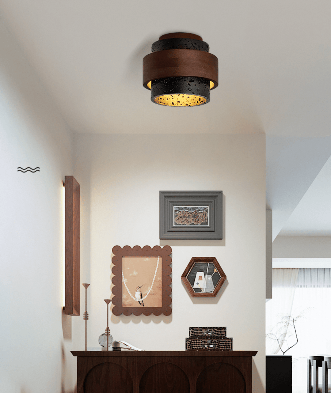 Ebony Ceiling Light - Vakkerlight