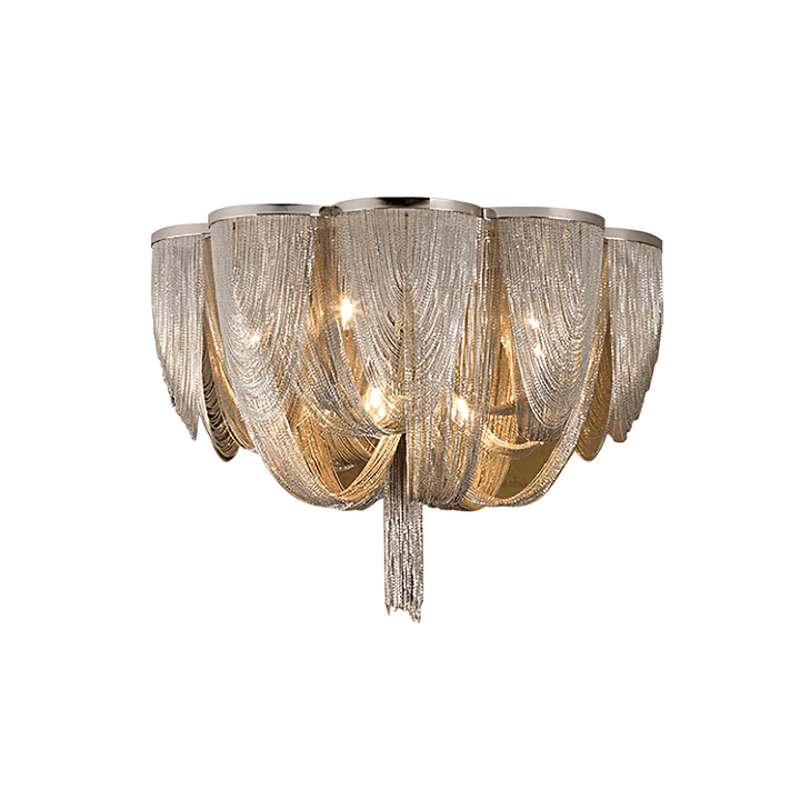 Silver Chain Tassel Ceiling Light - Vakkerlight