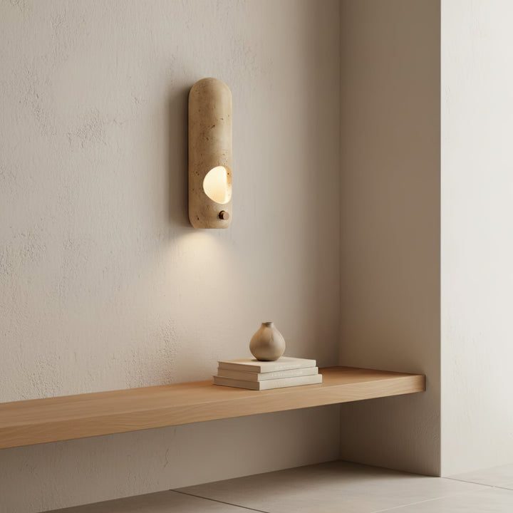 Travertine Oval Wall Sconce - Vakkerlight