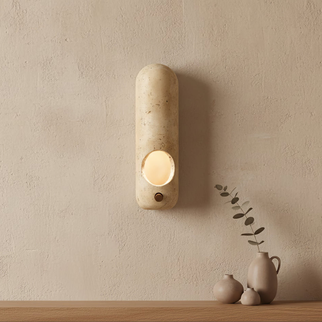 Travertine Oval Wall Sconce - Vakkerlight