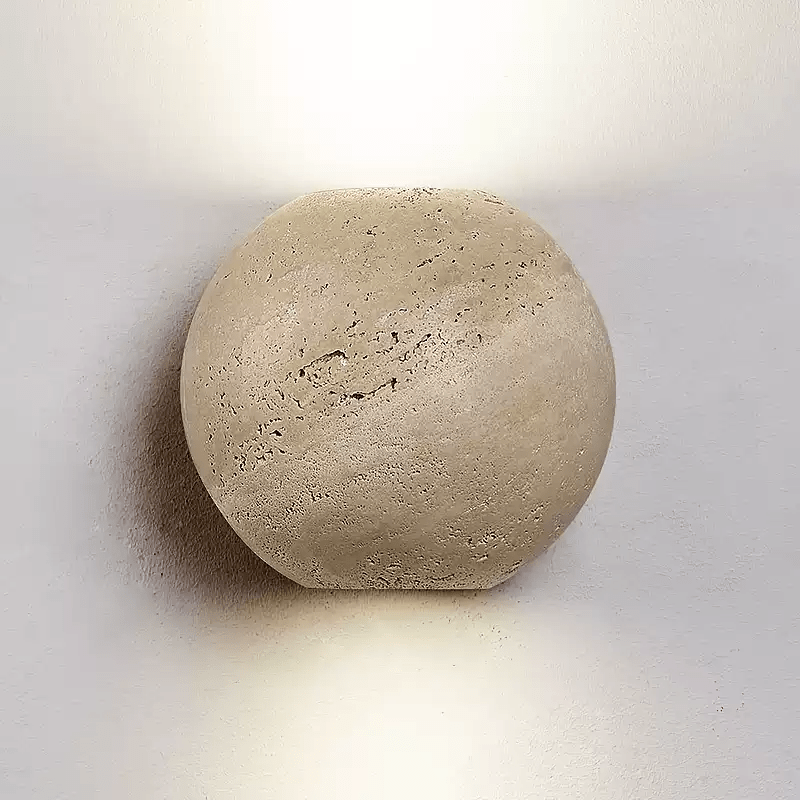 Travertine Globe Wall Sconce - Vakkerlight