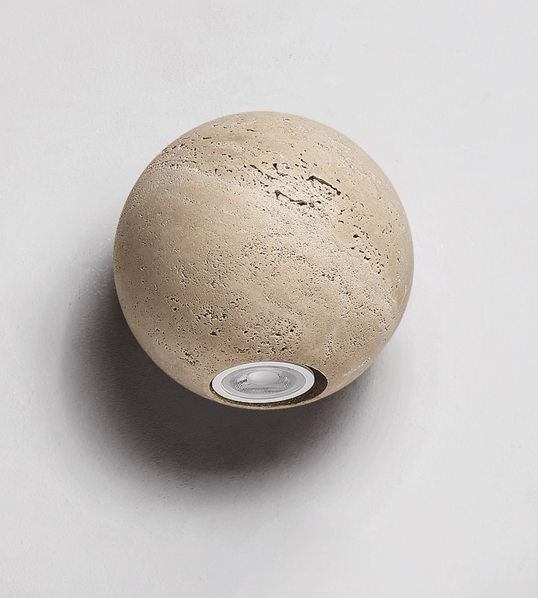 Travertine Globe Wall Sconce - Vakkerlight