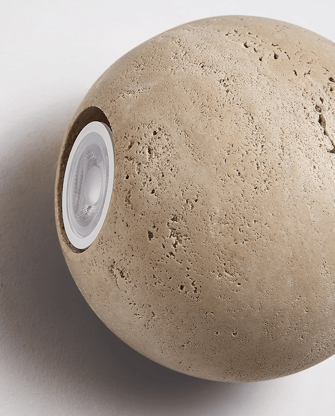 Travertine Globe Wall Sconce - Vakkerlight
