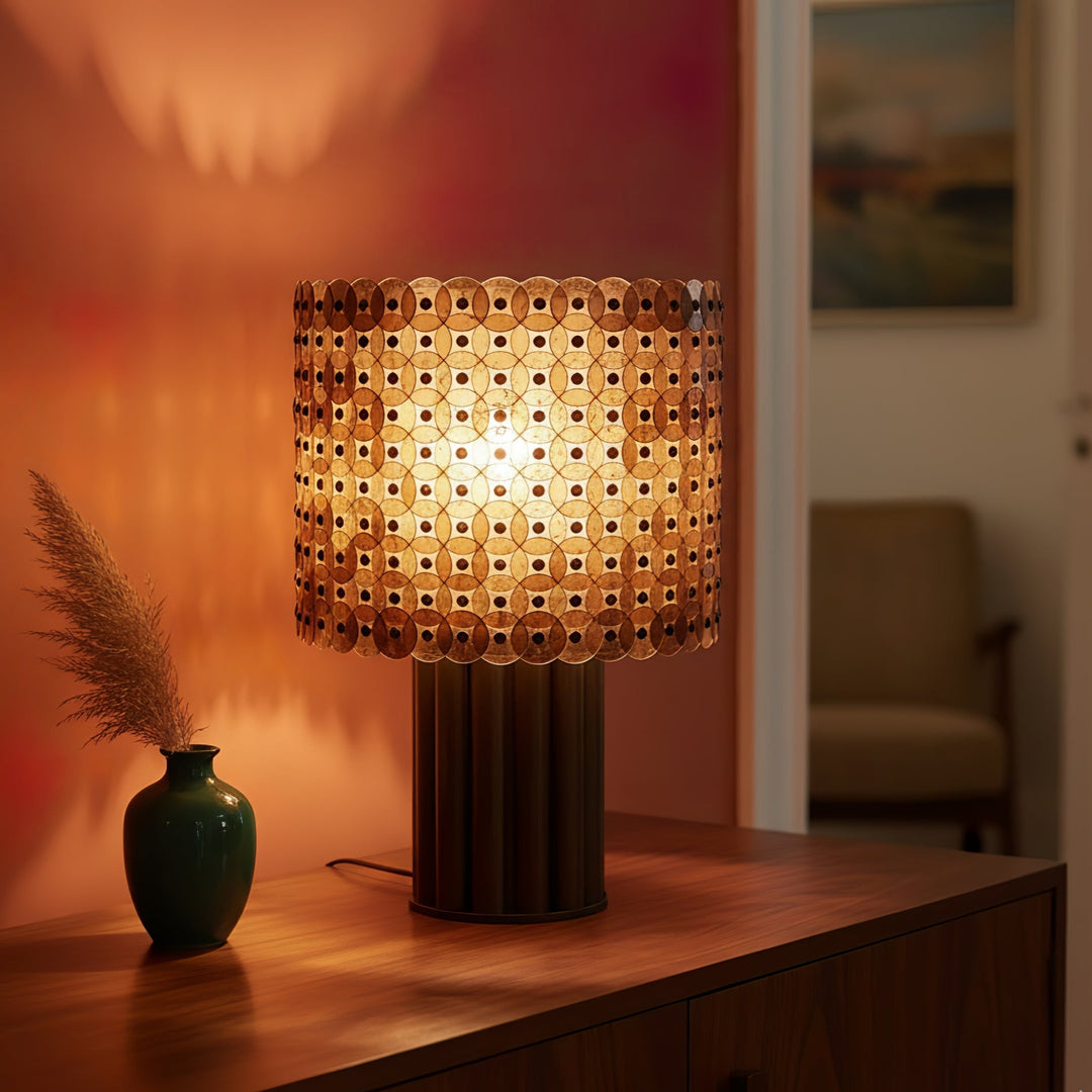 Mica Disc Lattice Table Lamp - Vakkerlight