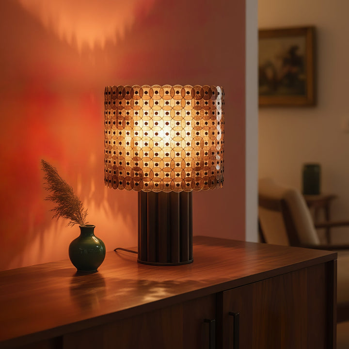 Mica Disc Lattice Table Lamp - Vakkerlight
