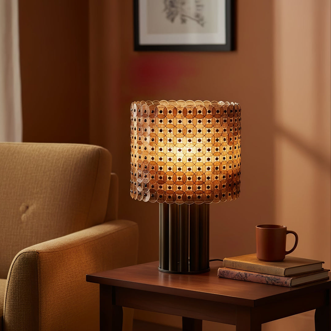 Mica Disc Lattice Table Lamp - Vakkerlight