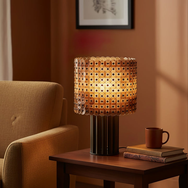 Mica Disc Lattice Table Lamp - Vakkerlight