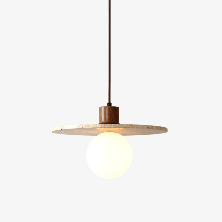 Travertine Disk Globe Pendant Light - Vakkerlight
