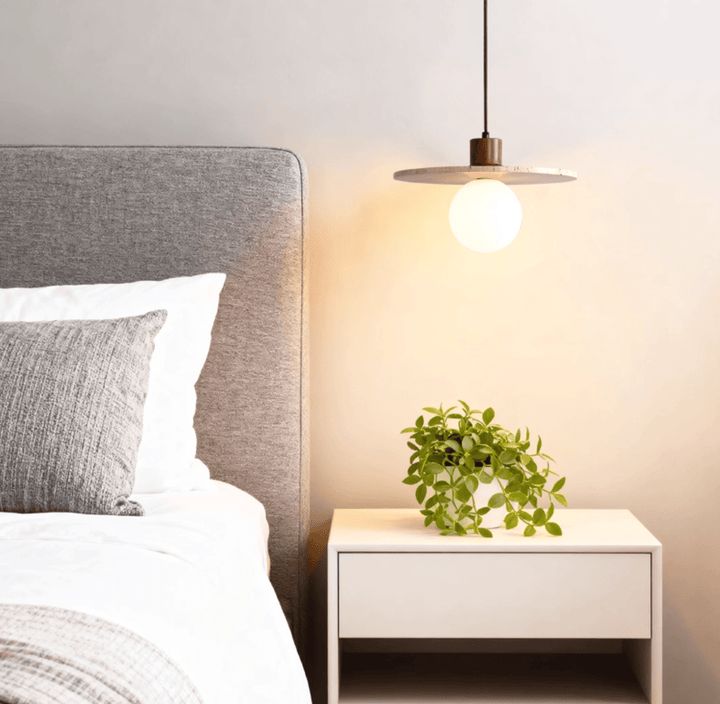 Travertine Disk Globe Pendant Light - Vakkerlight