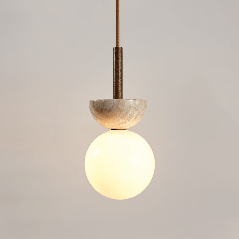 Travertine Half Duo Pendant Light - Vakkerlight