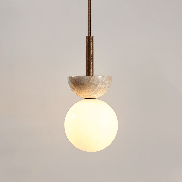 Travertine Half Duo Pendant Light - Vakkerlight