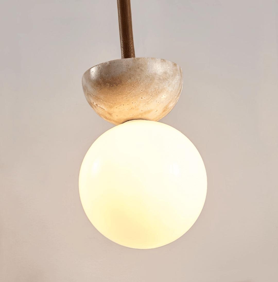 Travertine Half Duo Pendant Light - Vakkerlight