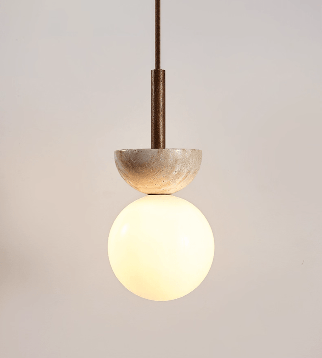 Travertine Half Duo Pendant Light - Vakkerlight