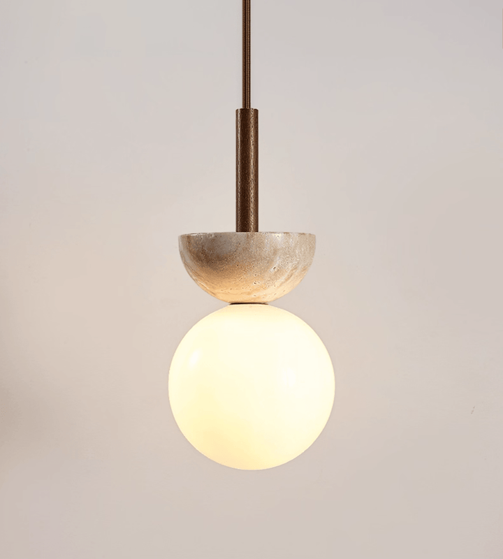 Travertine Half Duo Pendant Light - Vakkerlight