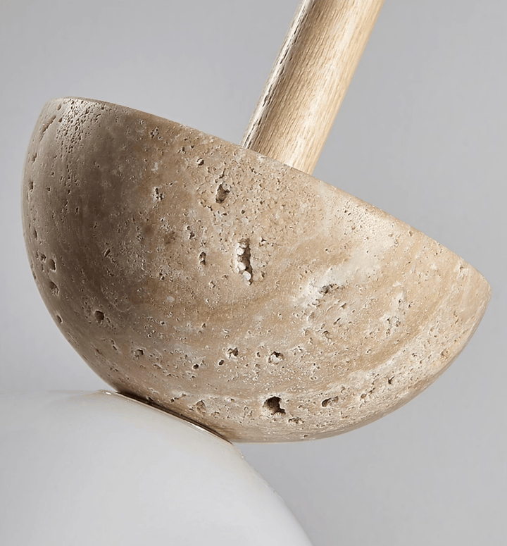 Travertine Half Duo Pendant Light - Vakkerlight