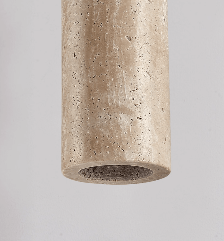 Travertine Cylinder Disc Pendant Light - Vakkerlight