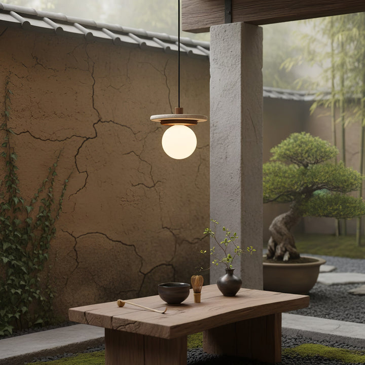 Travertine Disk Pendant Light - Vakkerlight