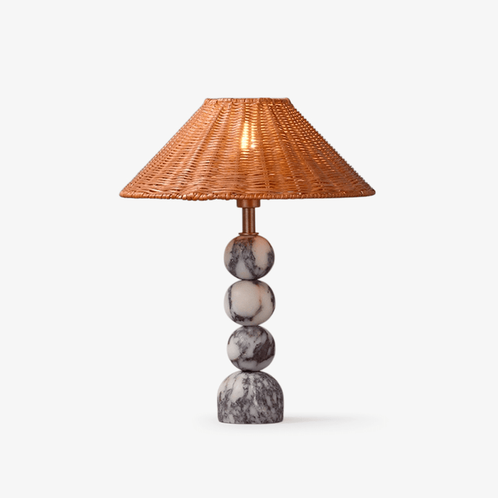 Marble Orb Rattan Table Lamp - Vakkerlight