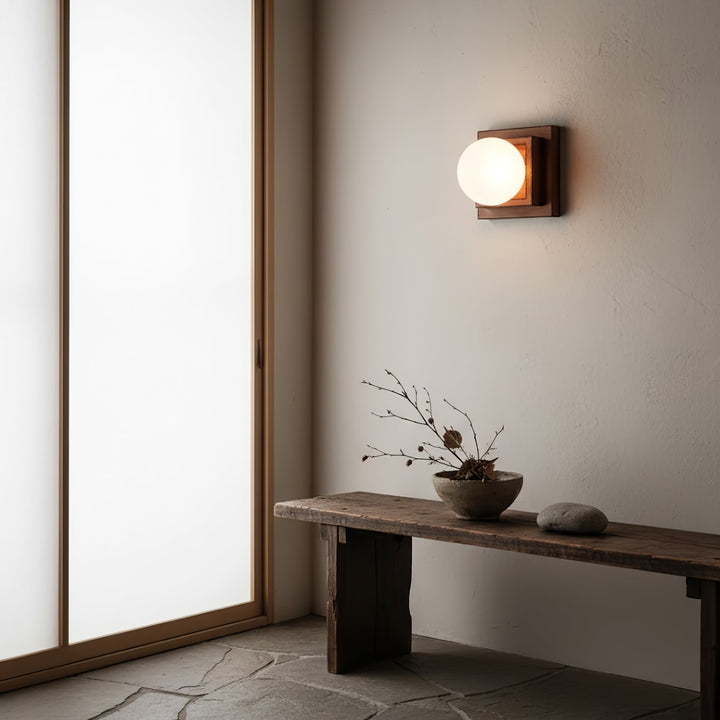 Wood Layered Globe Wall Sconce - Vakkerlight