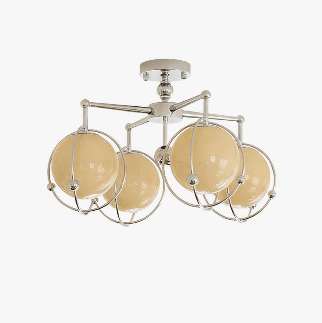 Orb Cage Semi Ceiling Lamp - Vakkerlight