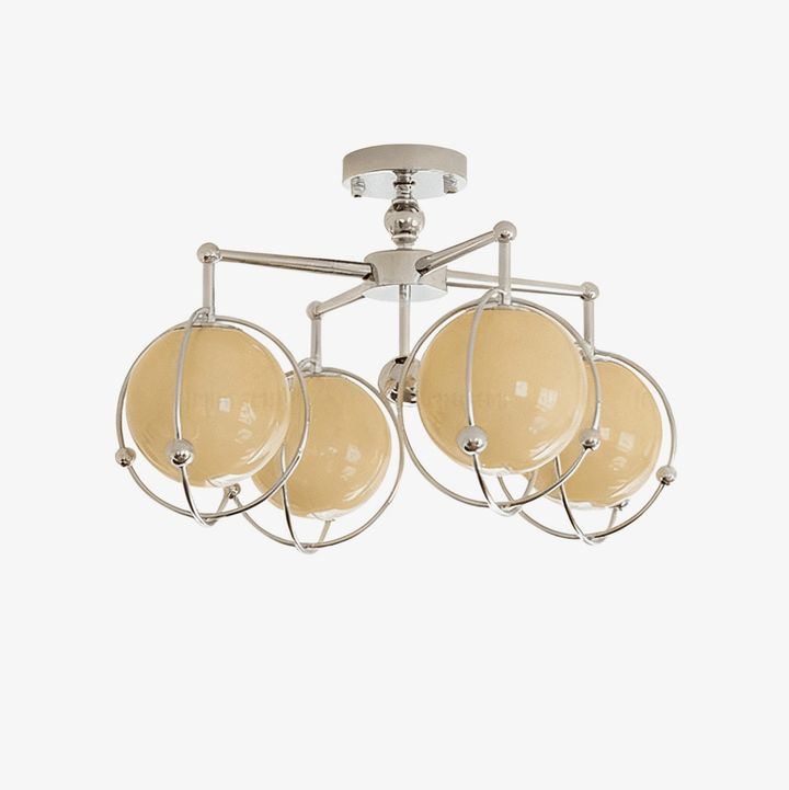 Orb Cage Semi Ceiling Lamp - Vakkerlight