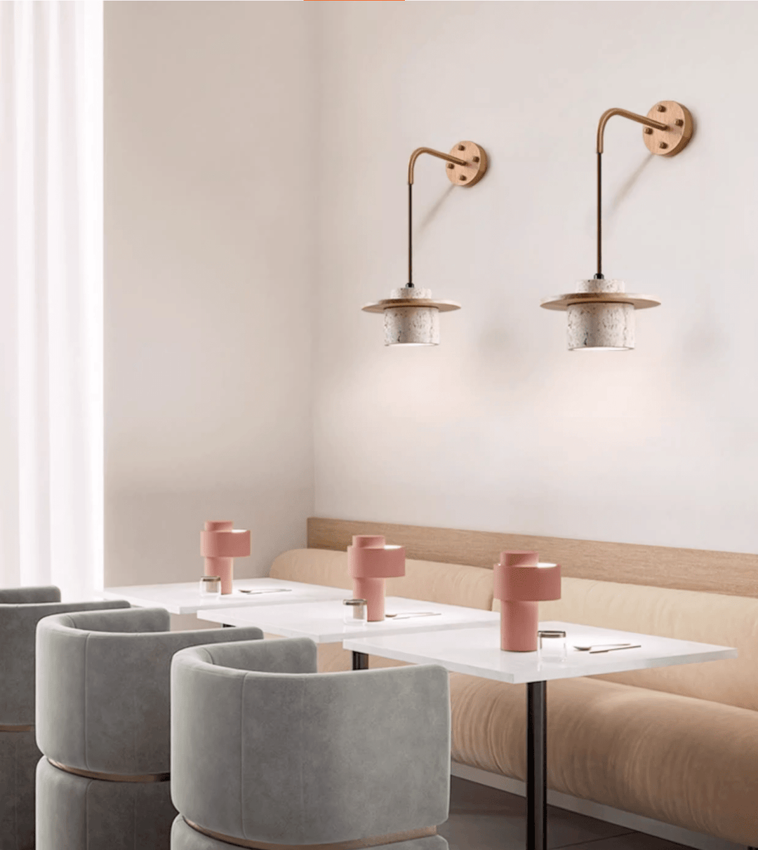 Cylindrical Stone Sconce - Vakkerlight