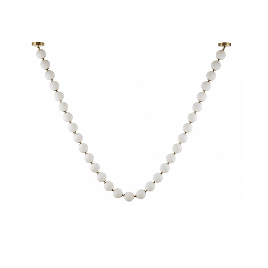 Pearl Glass Necklace Balls Chandelier - Vakkerlight