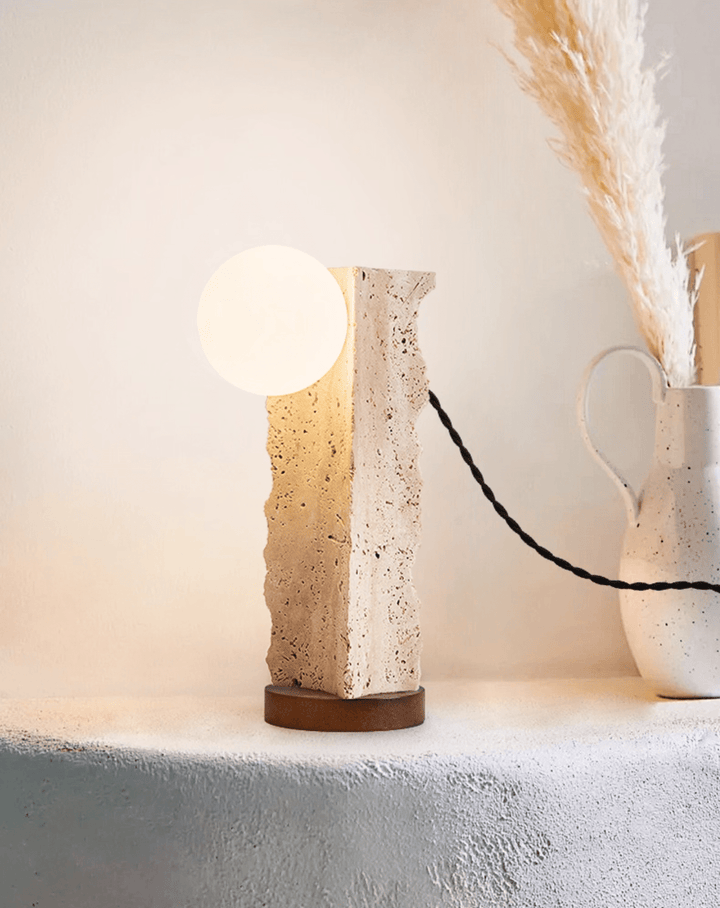 Terra Travertine Orb Table Lamp - Vakkerlight