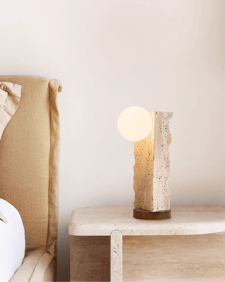 Terra Travertine Orb Table Lamp - Vakkerlight