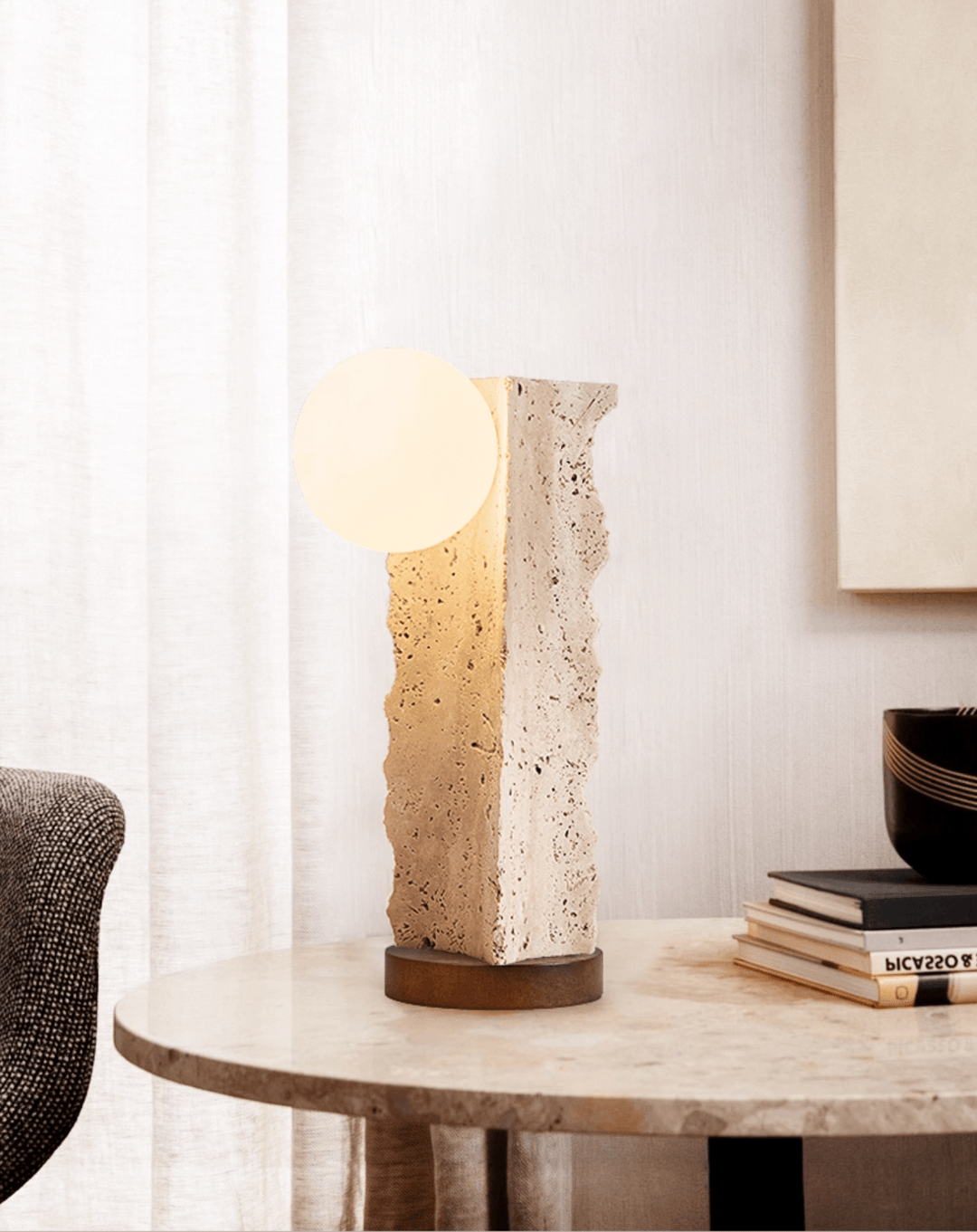 Terra Travertine Orb Table Lamp - Vakkerlight