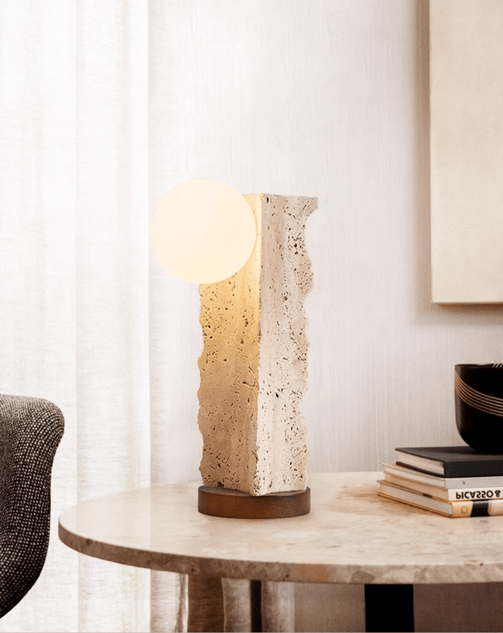 Terra Travertine Orb Table Lamp - Vakkerlight