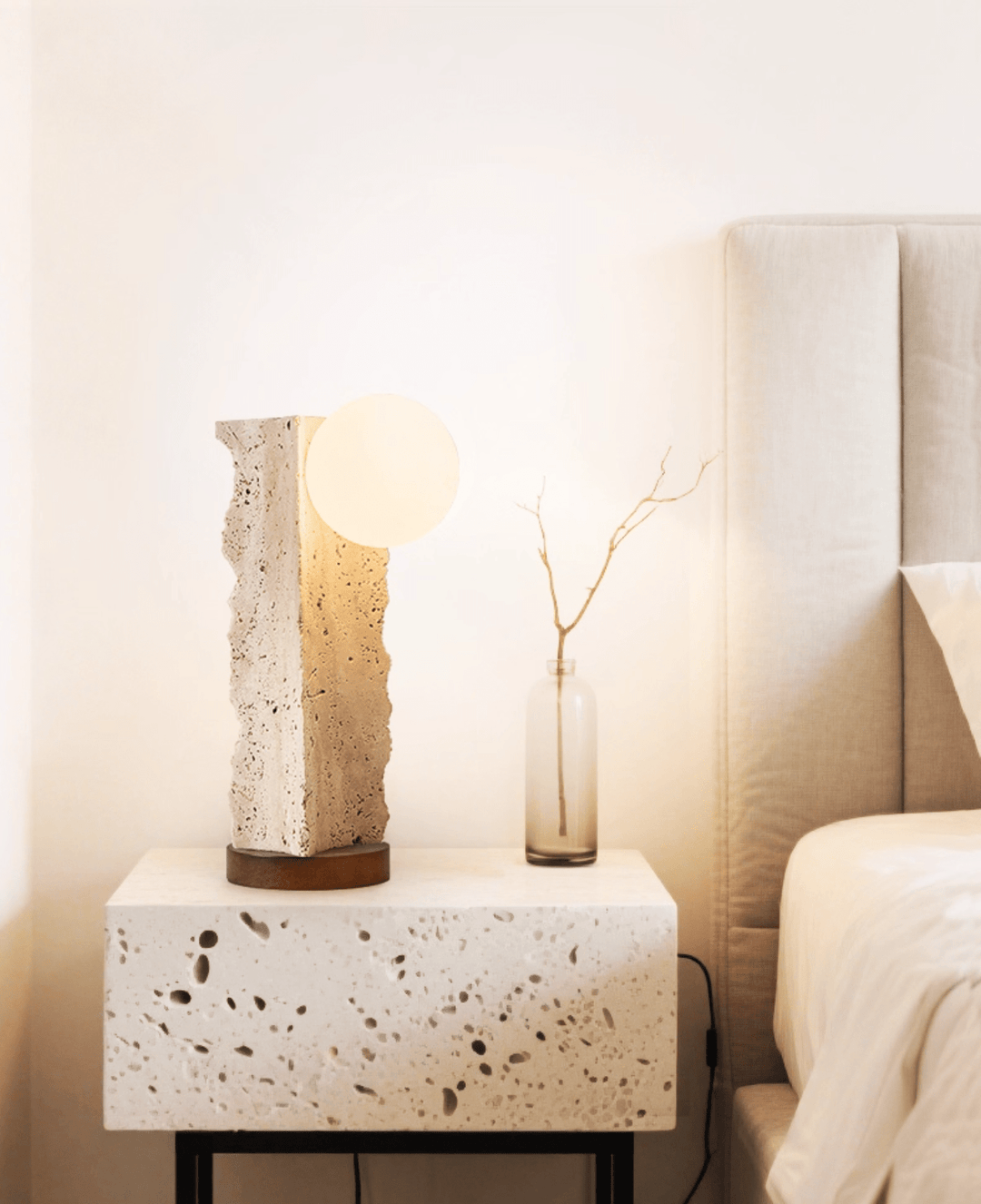 Terra Travertine Orb Table Lamp - Vakkerlight