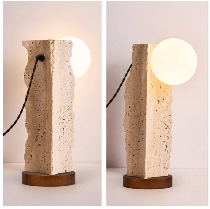Terra Travertine Orb Table Lamp - Vakkerlight