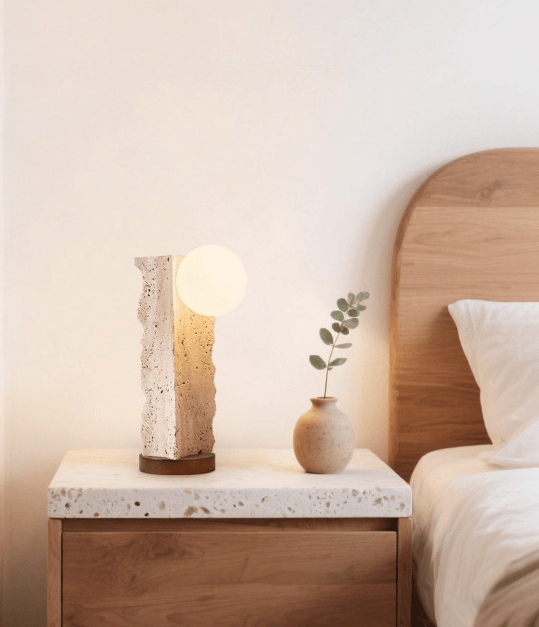 Terra Travertine Orb Table Lamp - Vakkerlight