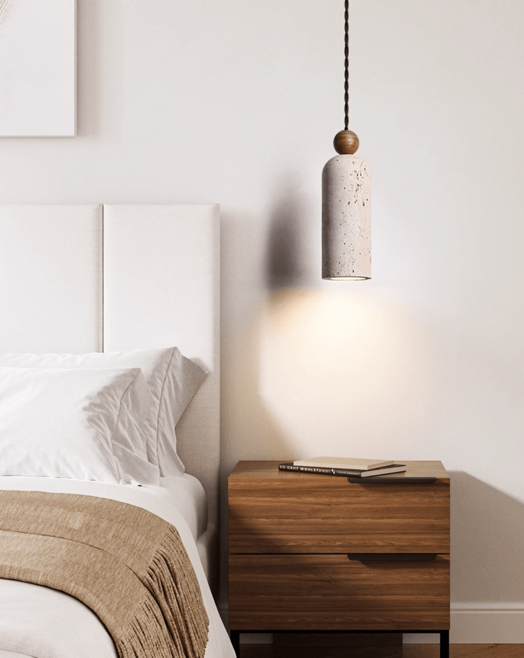 Cylinder Wood Bead Pendant Light - Vakkerlight