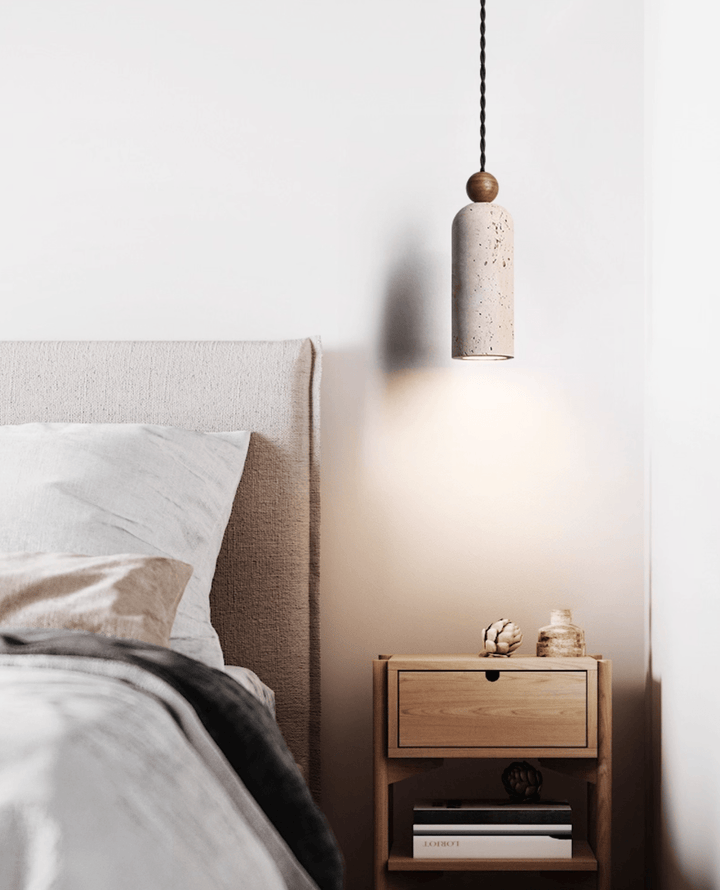 Cylinder Wood Bead Pendant Light - Vakkerlight