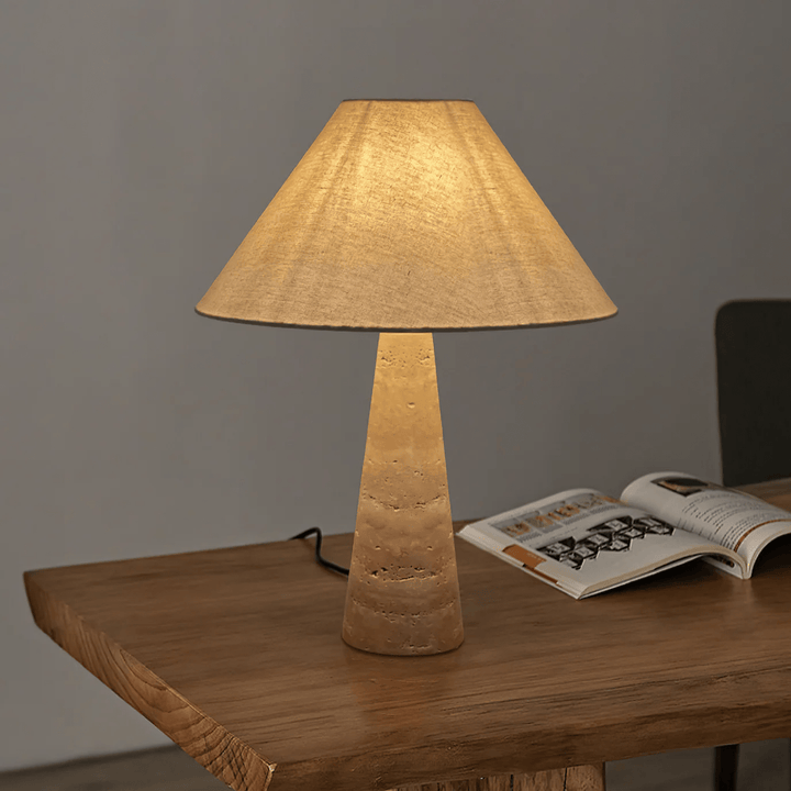 Travertine Column Table Lamp - Vakkerlight